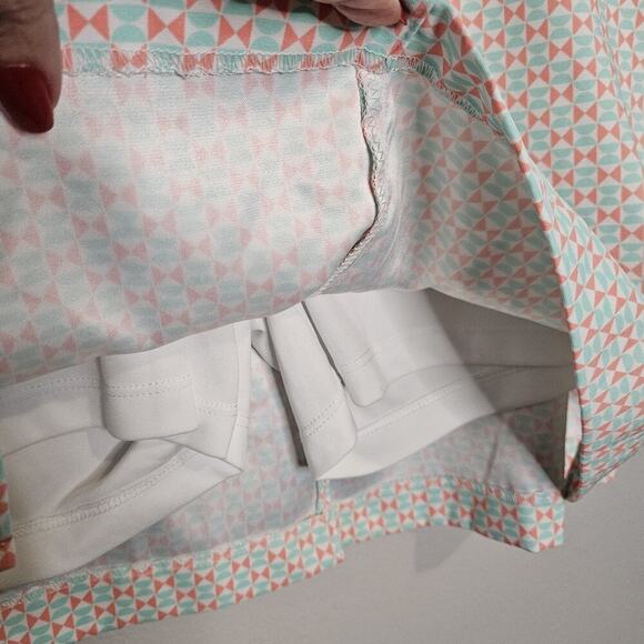 Women’s IZOD Stretch Golf Matching Skort and Shirt Set 6/M Pink Blue White NWOT - Picture 6 of 16